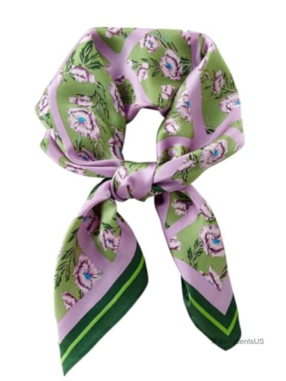 100% Mulberry Silk Square Scarf 27x27 Neck Hair Scarf Bandana